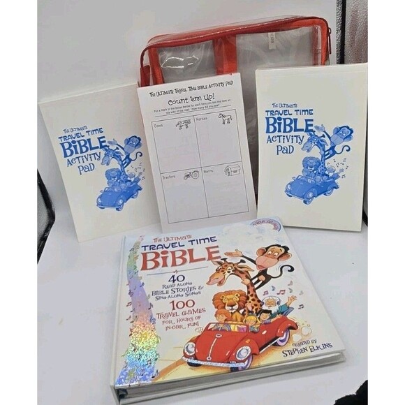 The Ultimate Travel Time Bible -CD Activity Story Books Case No Stickers Pencils - Picture 5 of 16